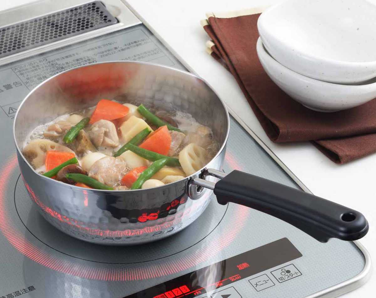 ヨシカワ 雪平鍋 18cm IH対応 味壱 ステンレス 日本製 （ ガス火 IH