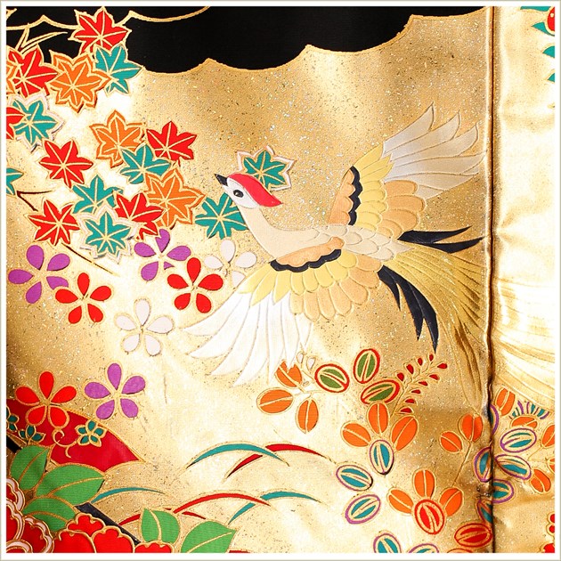 色打掛レンタル 結婚式 フォトウェディング 新婦 和装 iu011 黒地金箔