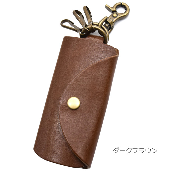 栃木レザー 軽量 3連キーケース 本革 ぬめ革 日本製 ベジタブル