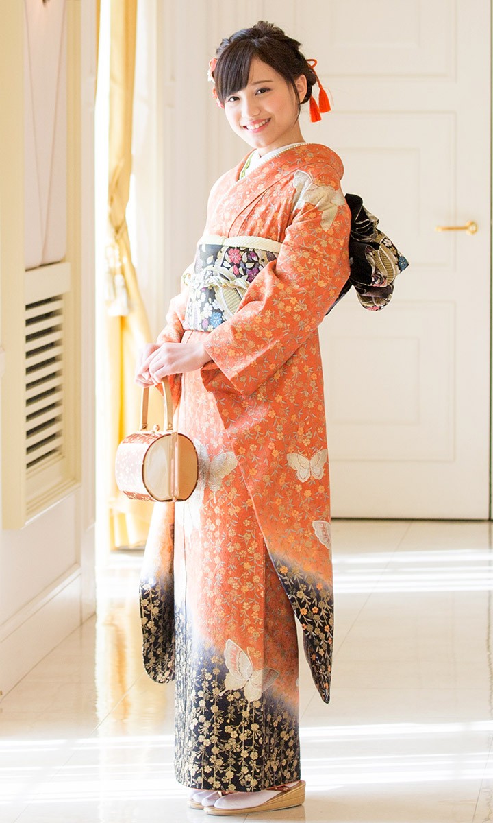 Sonomamafs136 訳有特価 小～中振袖 縁起柄 豪華 金糸 正絹 fs136 訳有