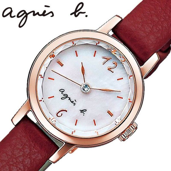 agnes b.（アニエスベー） 腕時計 レディース 女性 シェル レッド