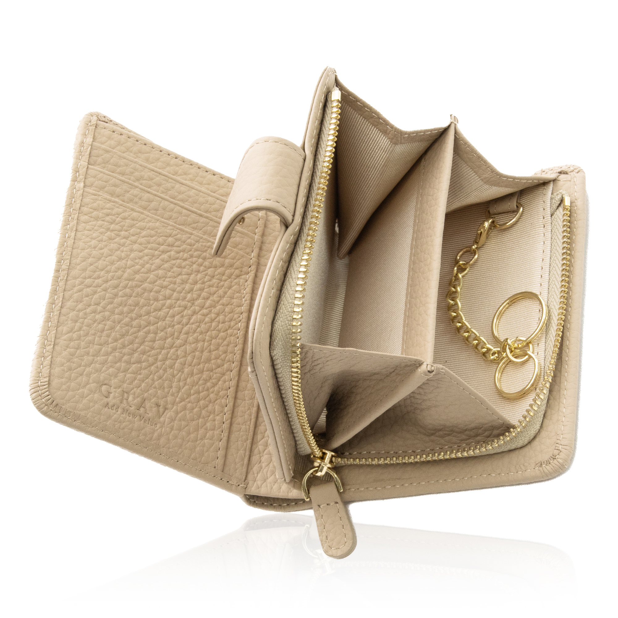 GRAV 公式 財布 レディース 2つ折り財布 二つ折り財布 本革 スキミング