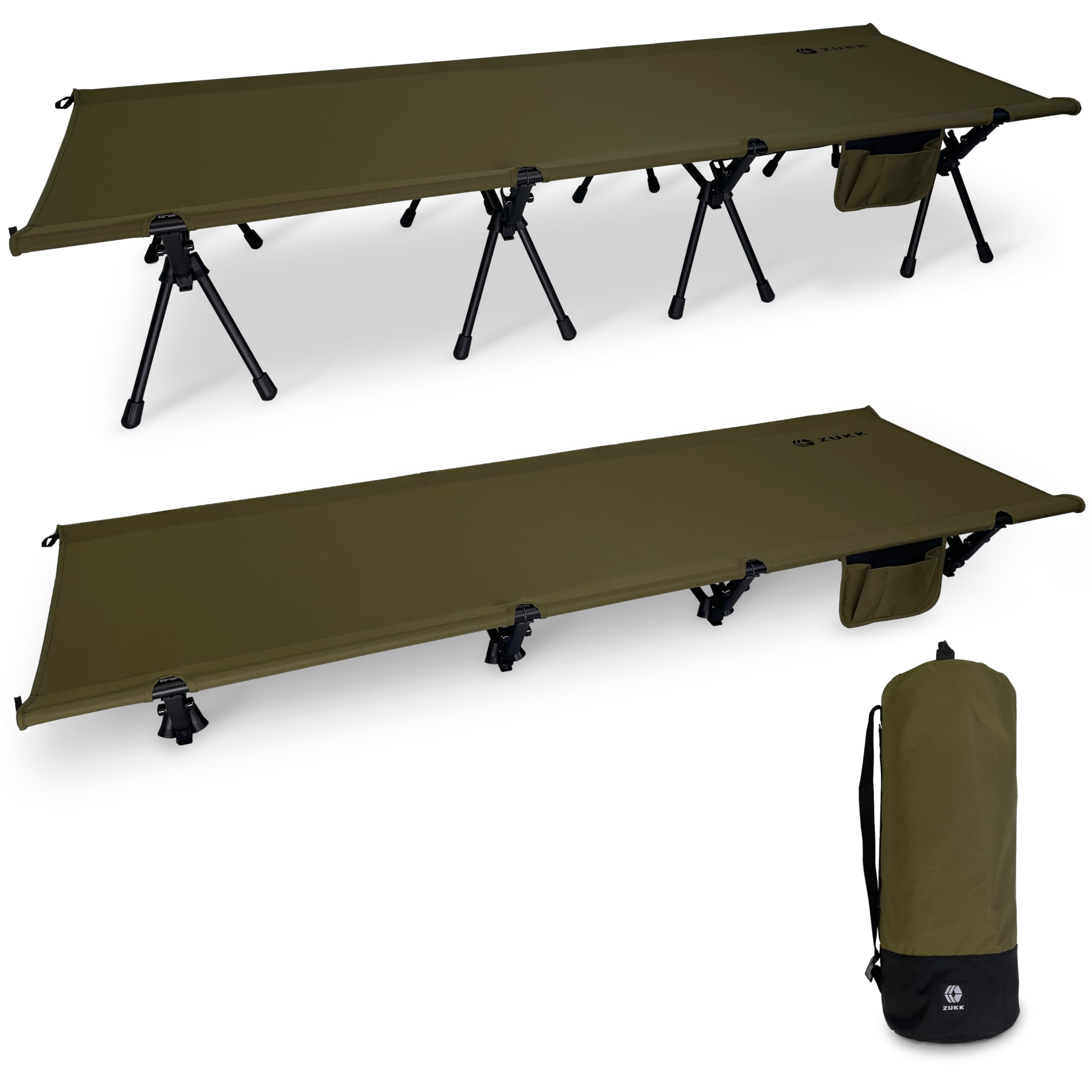 ZUKK ズック 公式 コット 2WAY 耐荷重200kg キャンプ ベッド 高耐久