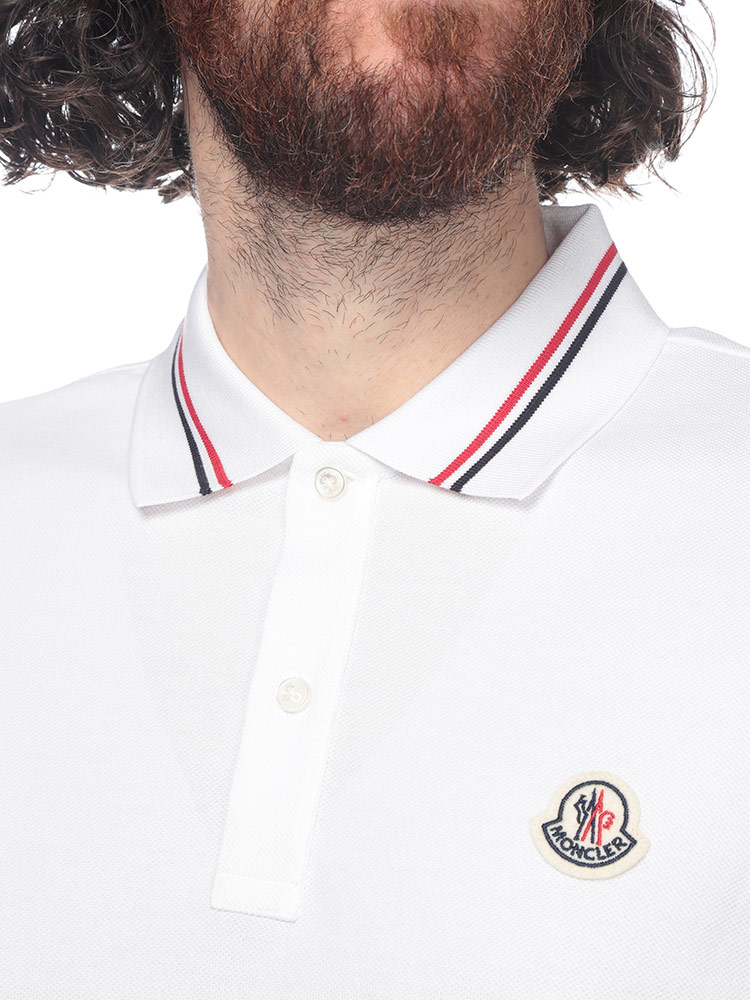 MONCLER（モンクレール） 衿トリコロールライン 半袖 ポロシャツ