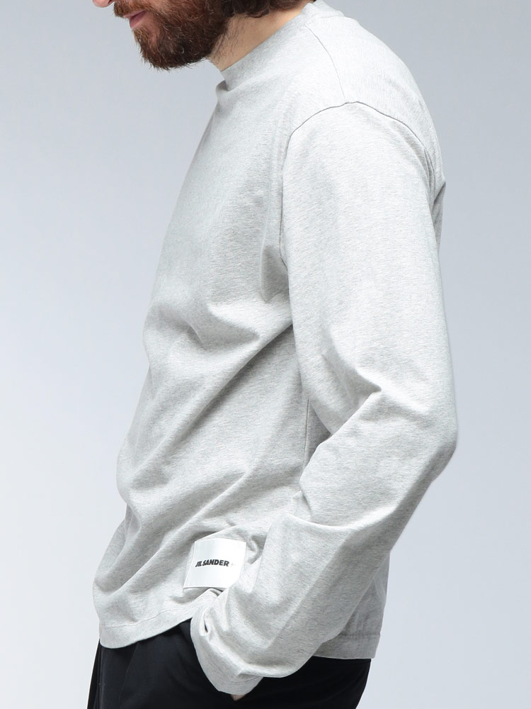 JIL SANDER（ジルサンダー） ロンT メンズ ロゴ タグ クルーネック