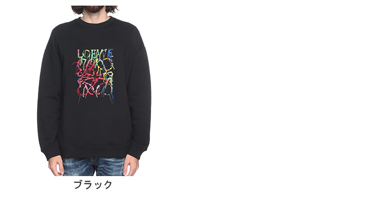 LOEWE（ロエベ） マルチカラー刺繍 クルーネック トレーナー メンズ