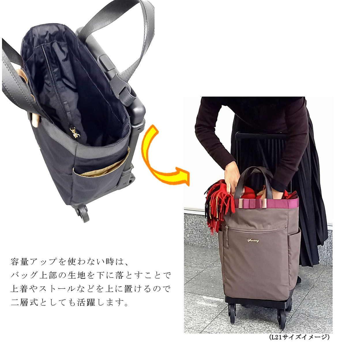 公式直営店限定】D-640 ルバンド (M18) ネイビー <T2キャスター・4輪