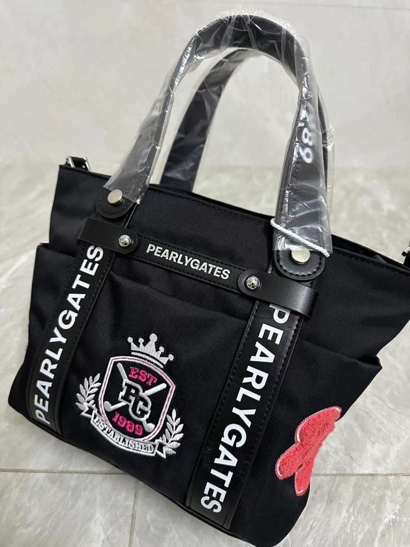 PEARLY GATES ゴルフバッグ ブラック PEARLY GATES（パーリーゲイツ） ゴルフ 「PEARLY GATES」ワッペン