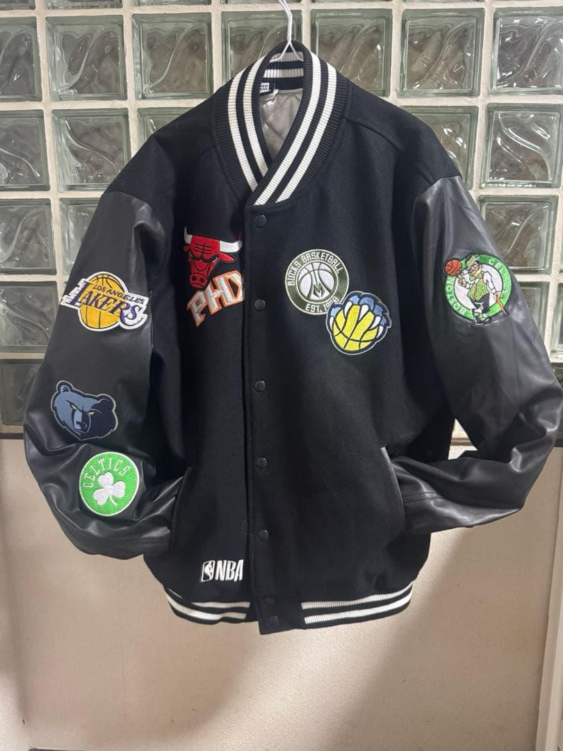 ◼️激レア✨ ◾︎ニューエラ◾︎NBA ◾︎レザースタジャン NEW ERA（ニューエラ） スタジャン 韓国企画 ジャケット MLBスタジャン