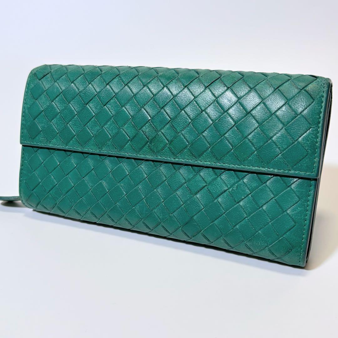希少色 ボッテガヴェネタ 長財布 イントレチャート ロングウォレット