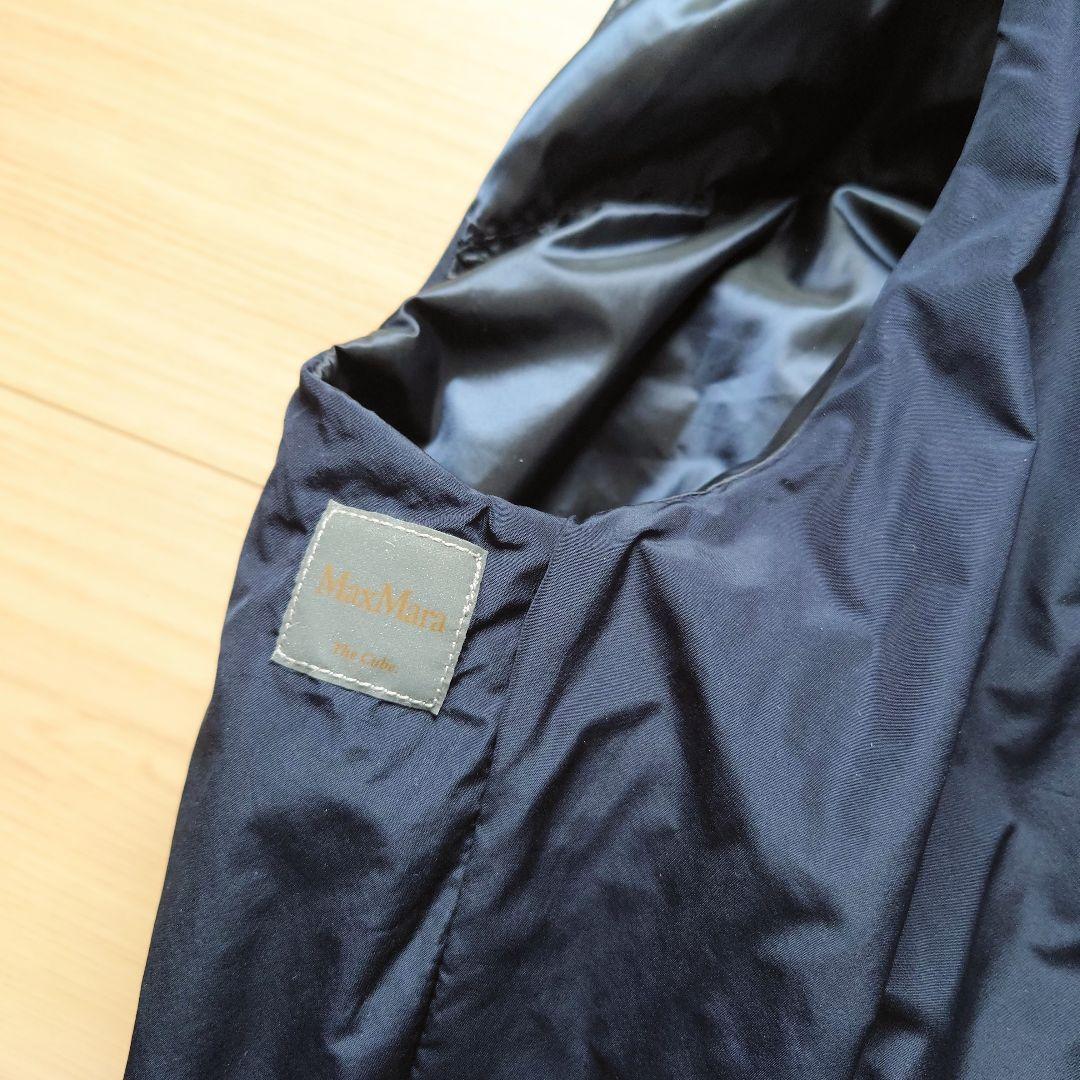 Max Mara フーディリバーシブルテクニカルダウン ロングジレ ネイビー