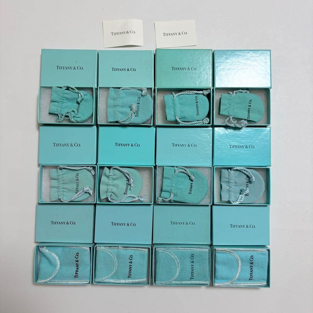 ティファニー　旧型　巾着袋　空箱　12個セット　アクセサリー入れ　ミニサイズ ②Tiffany & Co 空箱・保存袋 35個 まとめ売り 純正 正規品 巾着袋