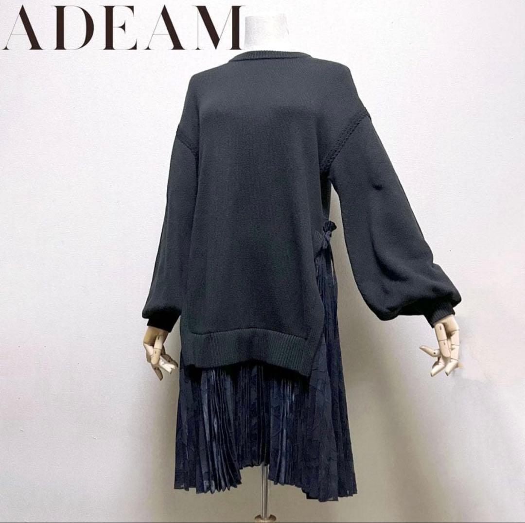 ADEAM FOXEY ニット dress プリーツ ワンピース ペイズリー 黒 September 2025 | FOXEY - フォクシー