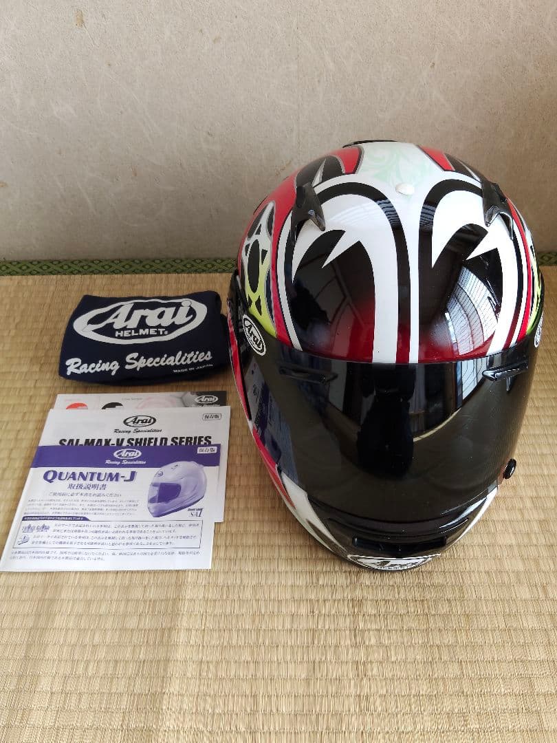 内装洗浄済】Arai QUANTUM-J 中須賀克行選手レプリカ 付属品完備