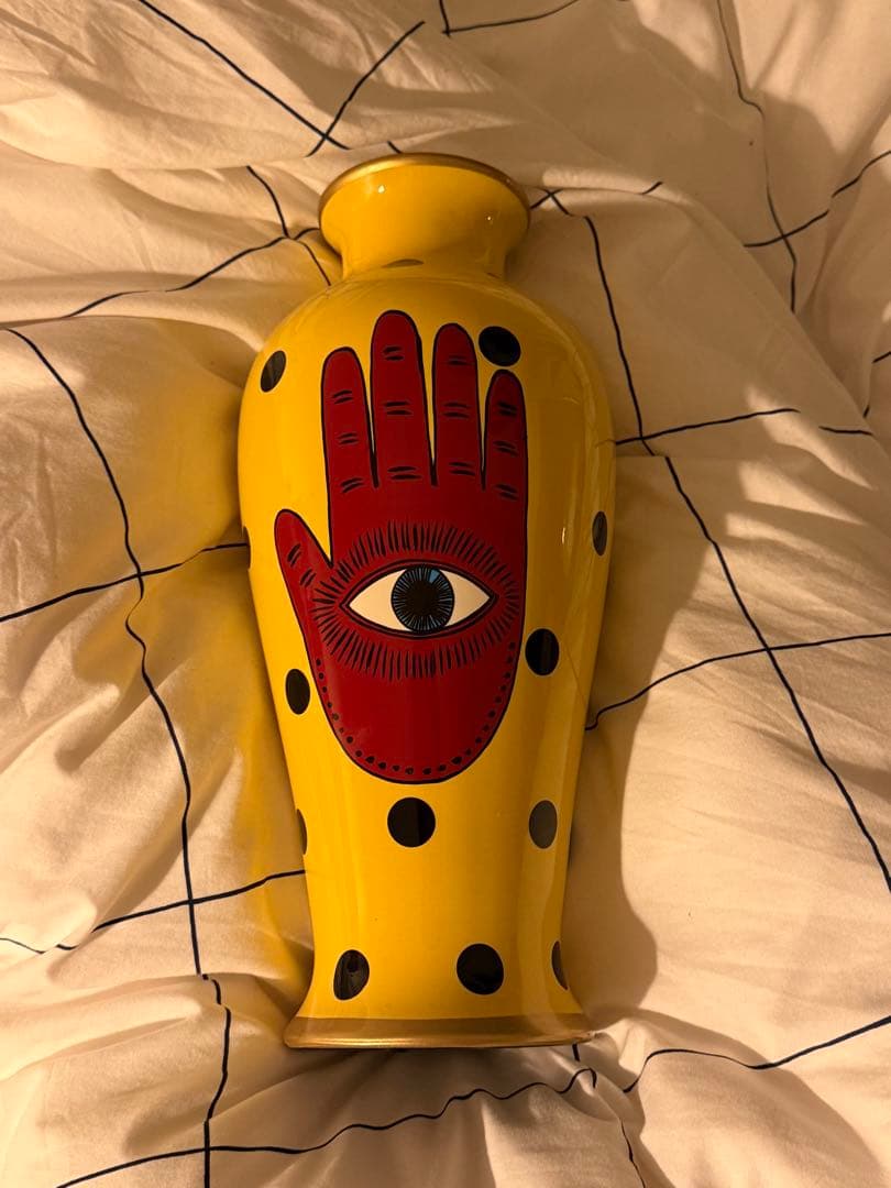 kare ポルカドットデザイン花瓶 Amazon.co.jp: ポルカドット猫の花瓶、樹脂ハンドメイドの小さな猫の