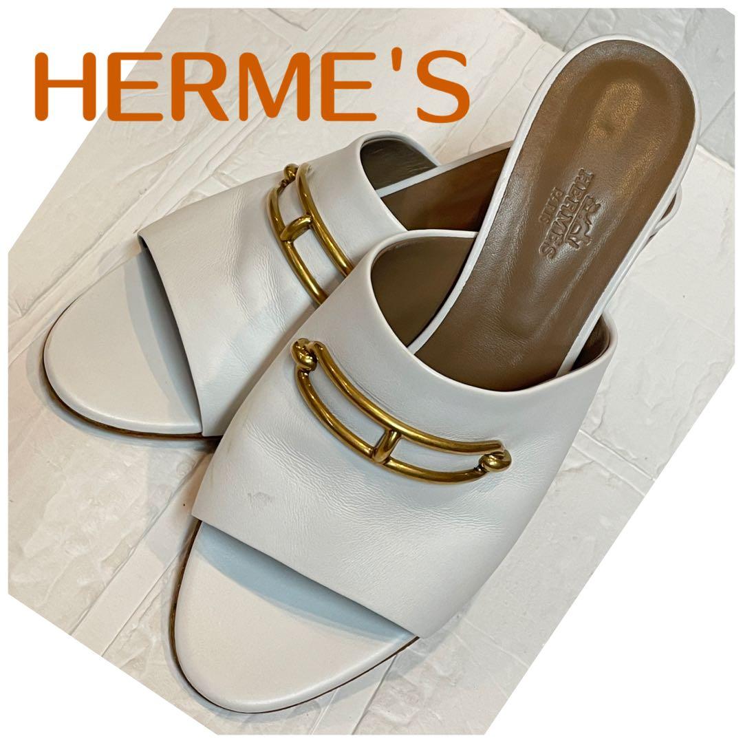【良品】HERME'Sエルメス カミラ　ミュール　サンダル ❤︎ HERMES エルメス レディース オープントゥ ヒール ミュール サンダル