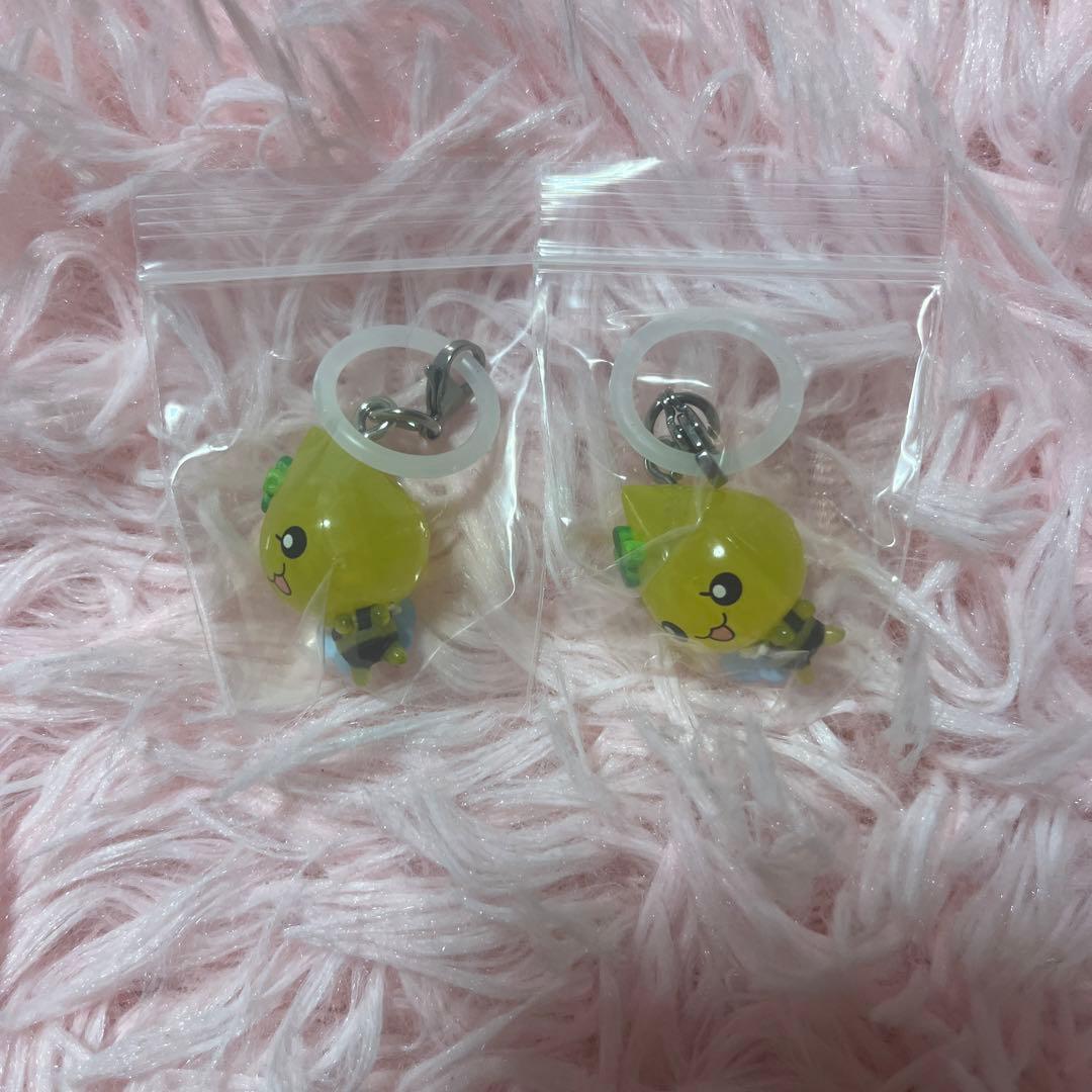 イエロー アクリルキーホルダー 2個セット 金津屋商店 オリジナルアクリルキーホルダー 2個セット