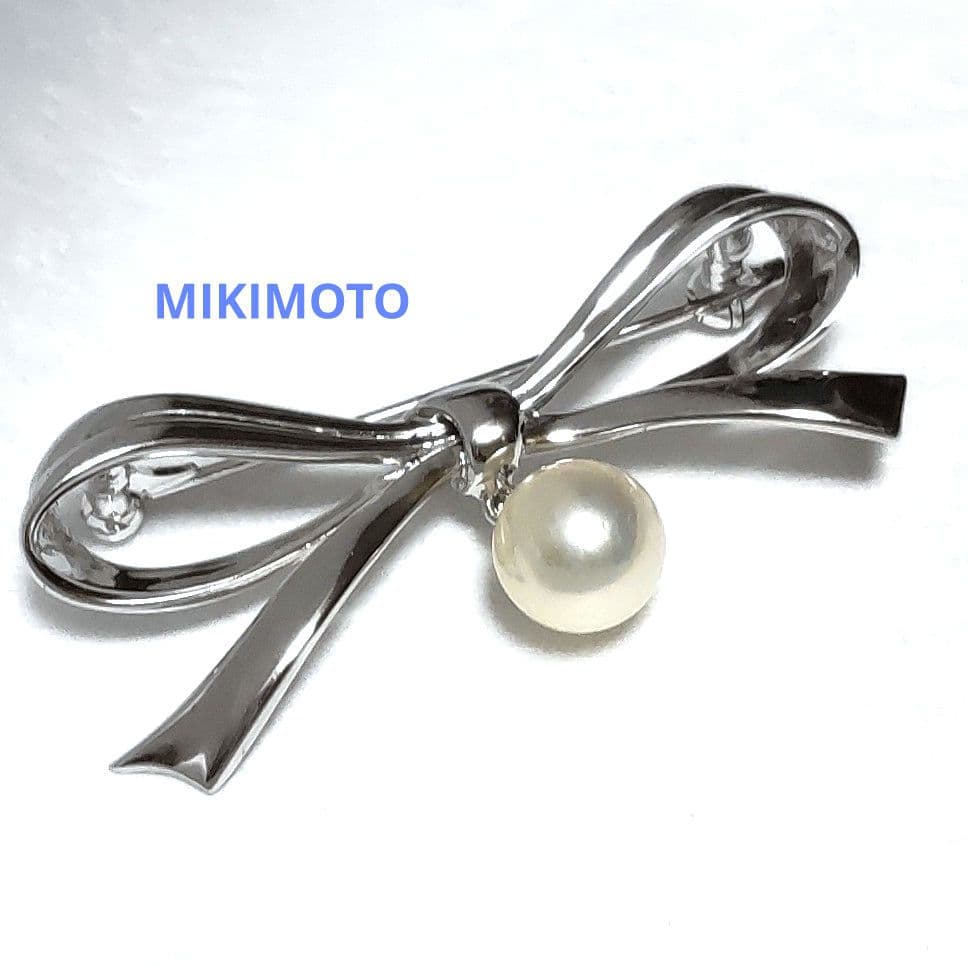 美品♡MIKIMOTO♡ミキモト♡優美な曲線♡上質パールが揺れるリボンブローチ 楽天市場】MIKIMOTO ミキモト（ブローチ｜レディースジュエリー