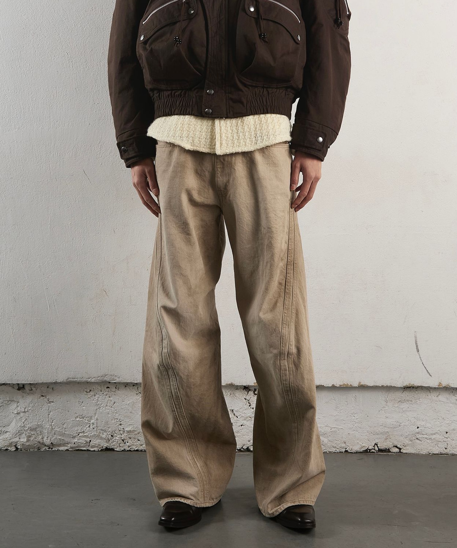 3D TWISTED WIDE LEG JEANS | NVRFRGT