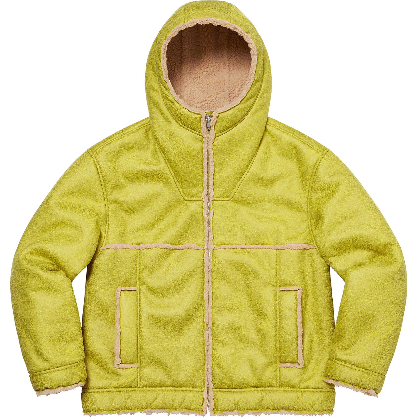 Faux Shearling Hooded Jacket | Supreme 23ss